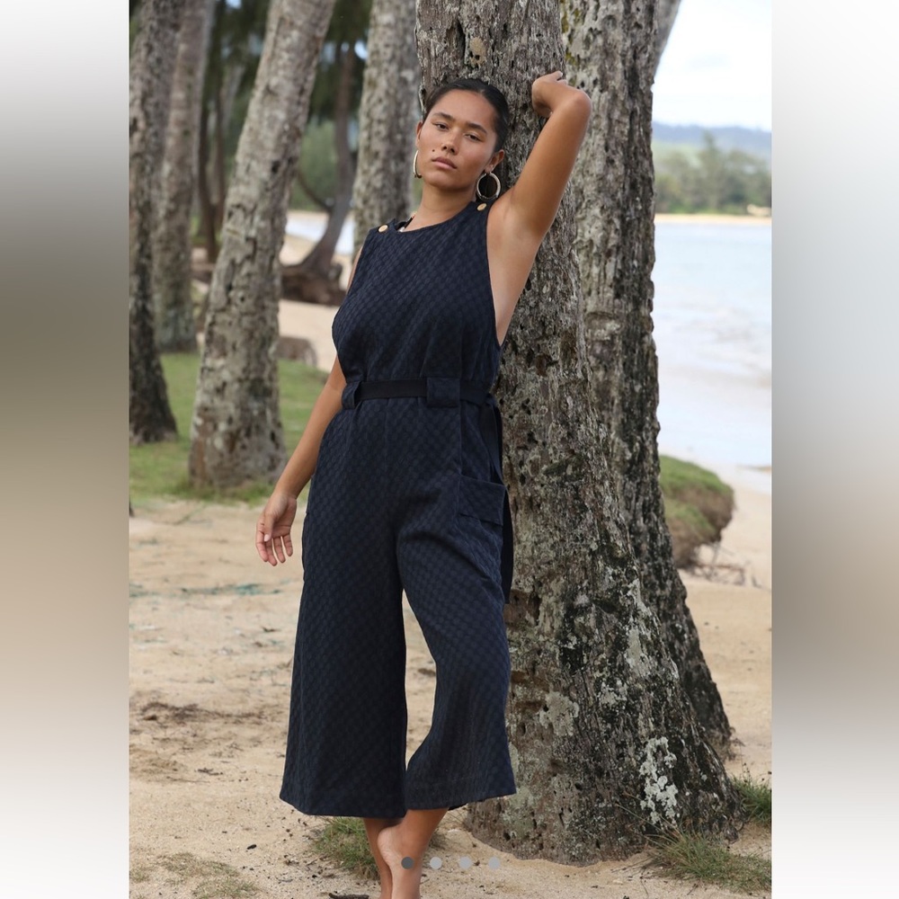 FREE PEOPLE She's A Catch Jumpsuit, Size Medium, Color soft Black